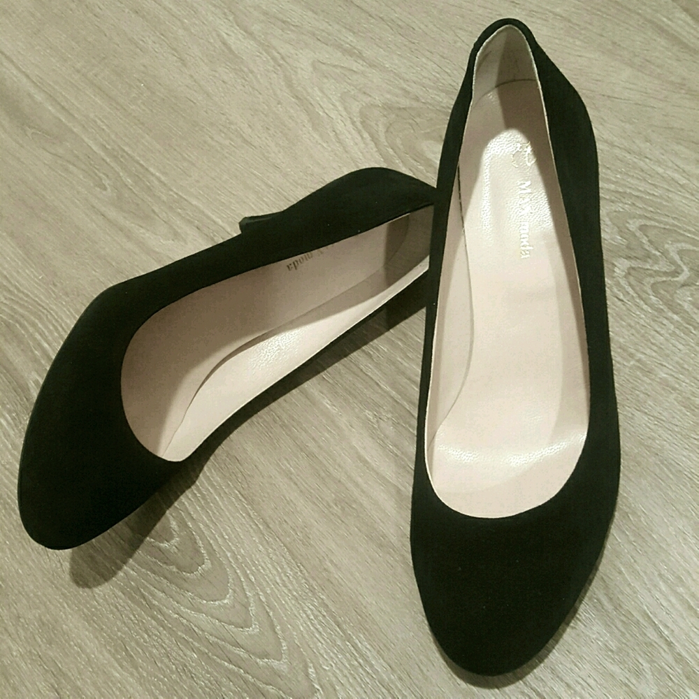 Black Suede Heels Pumps